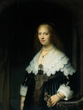 Portrait de Maria Trip Rembrandt Peinture à l'huile
